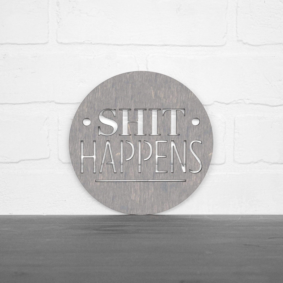 Spunky Fluff Proudly Handmade in South Dakota, USA Small / Weathered Gray Shit Happens