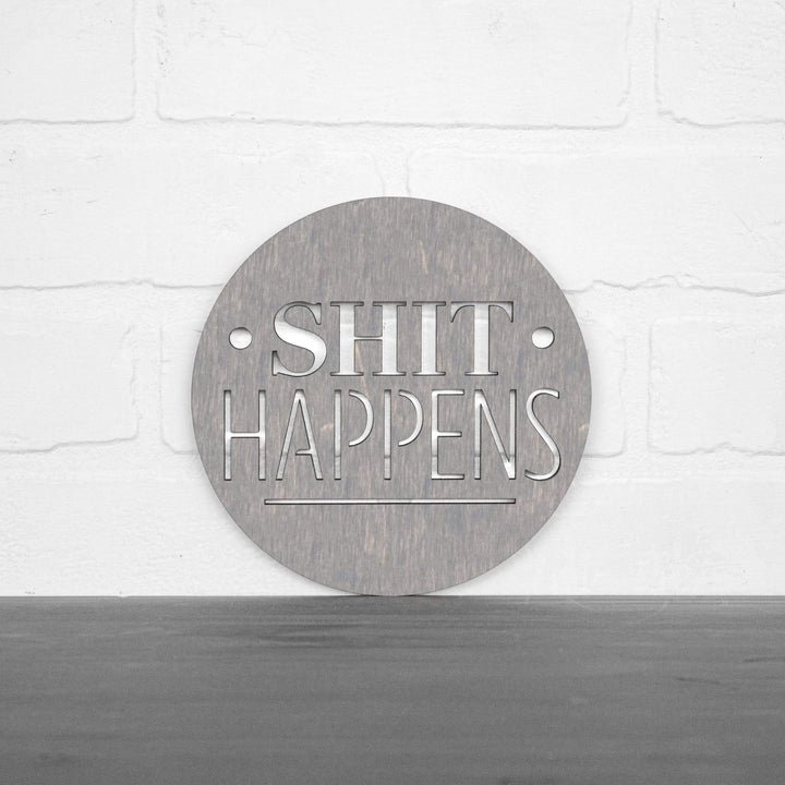 Spunky Fluff Proudly Handmade in South Dakota, USA Small / Weathered Gray Shit Happens