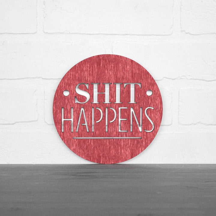 Spunky Fluff Proudly Handmade in South Dakota, USA Small / Weathered Red Shit Happens