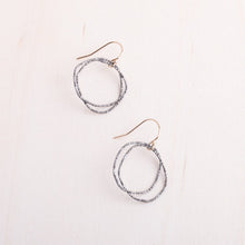 Load image into Gallery viewer, Original Hardware Proudly Handmade in Colorado, USA Silver Shimmer Organic Circle Earrings
