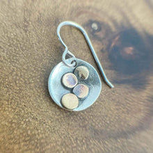 Load image into Gallery viewer, Joanna Craft Jewelry Proudly Handmade in California, USA Simple Circle Silver and Copper Earring
