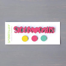 Load image into Gallery viewer, Spunky Fluff Proudly handmade in South Dakota, USA Kids of All Ages Sioux &lt;3 Falls-Tiny Word Magnet Set
