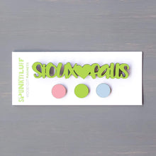 Load image into Gallery viewer, Spunky Fluff Proudly handmade in South Dakota, USA Pretty Pastels Sioux &lt;3 Falls-Tiny Word Magnet Set
