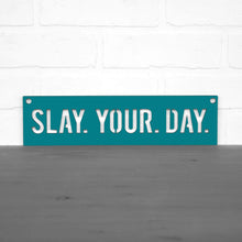 Load image into Gallery viewer, Spunky Fluff Proudly Handmade in South Dakota, USA Small / Teal Slay Your Day
