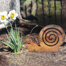 Load image into Gallery viewer, Prairie Dance Proudly Handmade in South Dakota, USA Snail- Garden Stake
