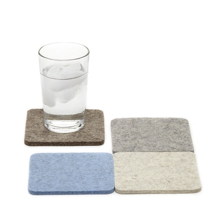 Graf Lantz Kitchen &amp; Bar Cobblestone Square Multi-Color Coaster 4-Pack