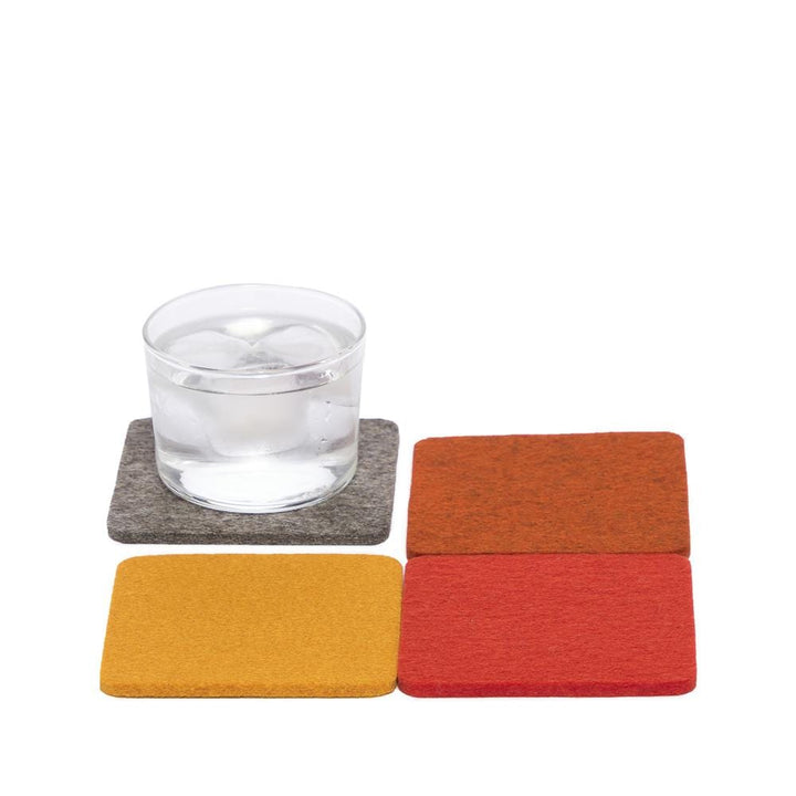 Graf Lantz Kitchen &amp; Bar Flame Square Multi-Color Coaster 4-Pack