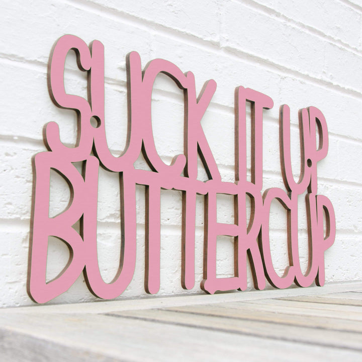 Spunky Fluff Proudly Handmade in South Dakota, USA Large / Pink Suck it up Buttercup