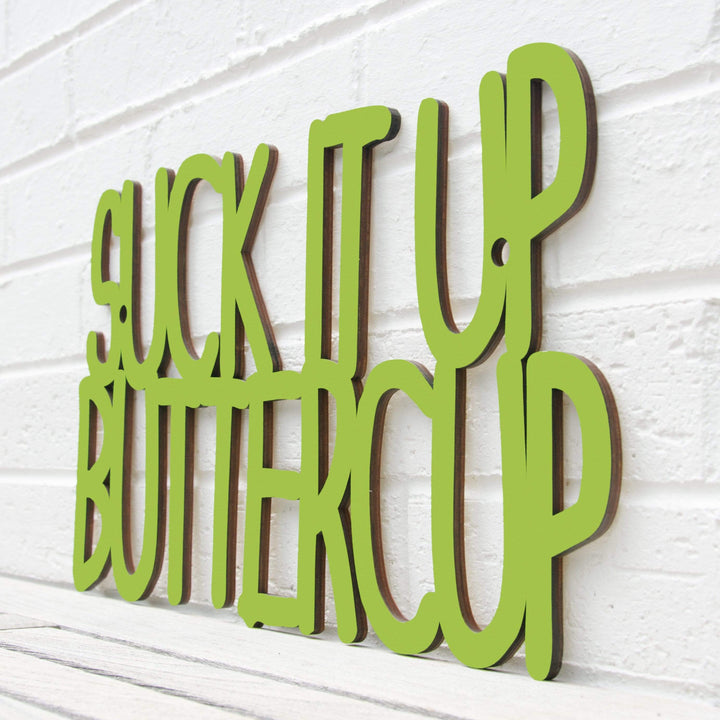 Spunky Fluff Proudly Handmade in South Dakota, USA Medium / Pear Green Suck it up Buttercup