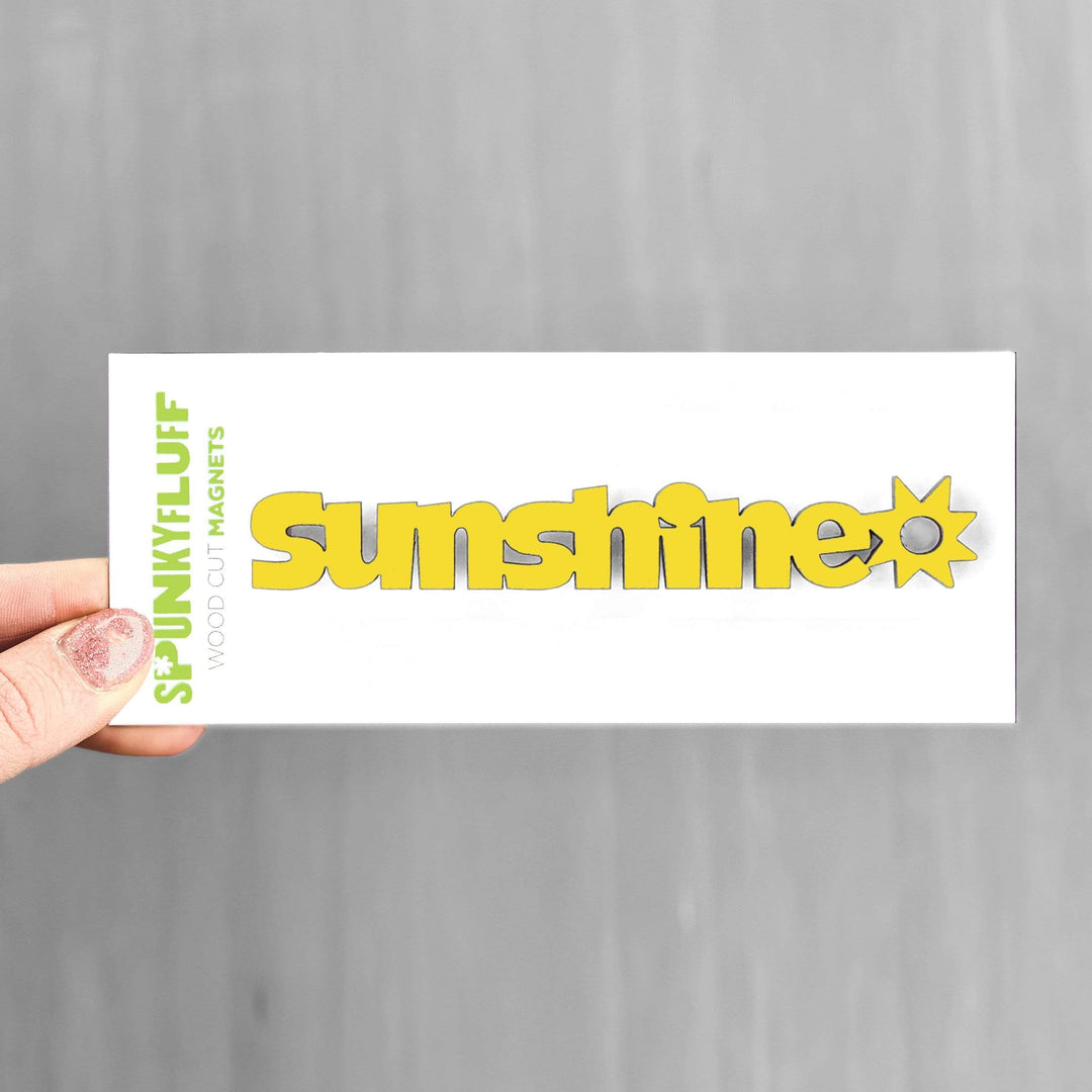 Spunky Fluff Proudly Handmade in South Dakota, USA Magnet / Yellow Sunshine-Tiny Word Magnet