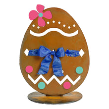 Load image into Gallery viewer, Prairie Dance Proudly Handmade in South Dakota, USA Cobalt Tabletop &quot;Diamonds&quot; Easter Egg

