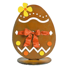 Load image into Gallery viewer, Prairie Dance Proudly Handmade in South Dakota, USA Orange Tabletop &quot;Diamonds&quot; Easter Egg
