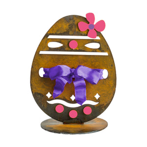 Prairie Dance Proudly Handmade in South Dakota, USA Purple Tabletop "Ovals" Easter Egg