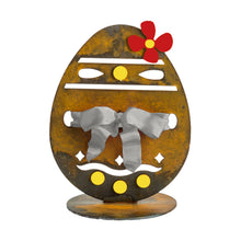 Load image into Gallery viewer, Prairie Dance Proudly Handmade in South Dakota, USA Silver Tabletop &quot;Ovals&quot; Easter Egg
