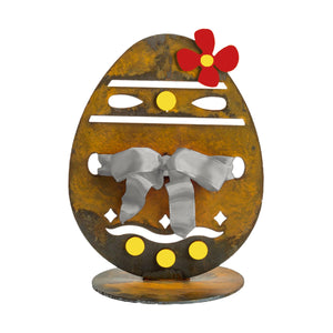 Prairie Dance Proudly Handmade in South Dakota, USA Silver Tabletop "Ovals" Easter Egg