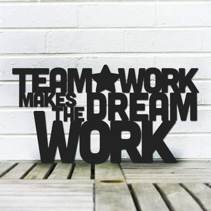 Spunky Fluff Proudly Handmade in South Dakota, USA Large / Black Teamwork Makes the Dream Work