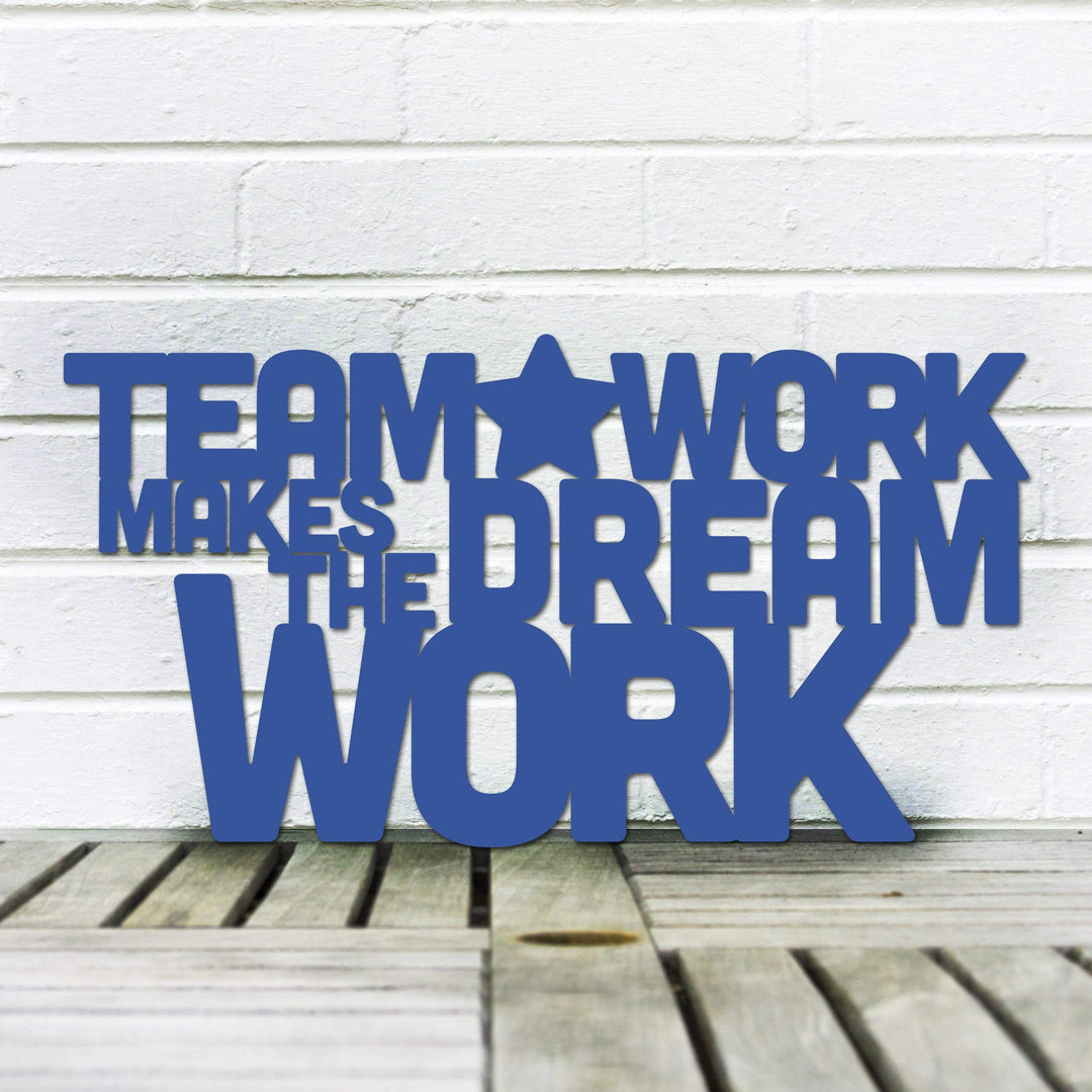 Spunky Fluff Proudly Handmade in South Dakota, USA Large / Cobalt Blue Teamwork Makes the Dream Work