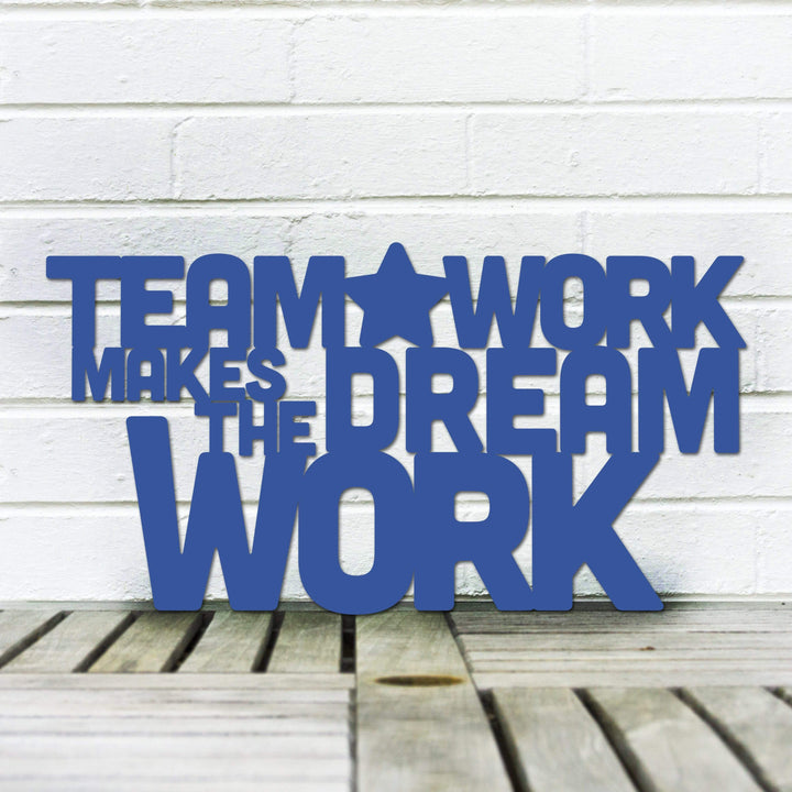 Spunky Fluff Proudly Handmade in South Dakota, USA Large / Cobalt Blue Teamwork Makes the Dream Work