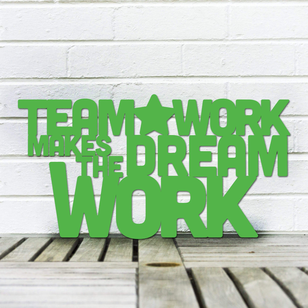 Spunky Fluff Proudly Handmade in South Dakota, USA Large / Grass Green Teamwork Makes the Dream Work
