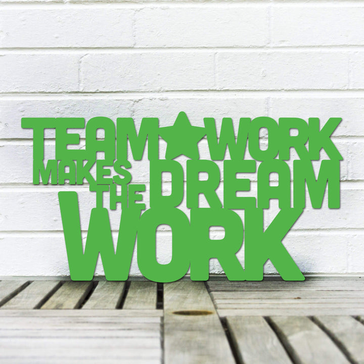 Spunky Fluff Proudly Handmade in South Dakota, USA Large / Grass Green Teamwork Makes the Dream Work