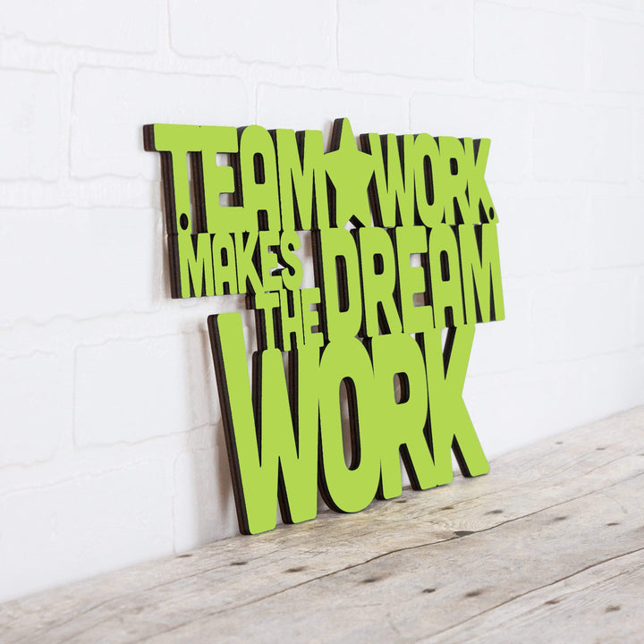Spunky Fluff Proudly Handmade in South Dakota, USA Large / Pear Green Teamwork Makes the Dream Work