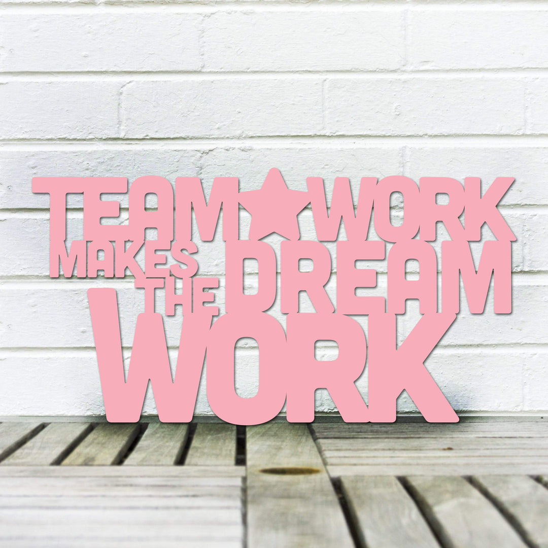 Spunky Fluff Proudly Handmade in South Dakota, USA Large / Pink Teamwork Makes the Dream Work
