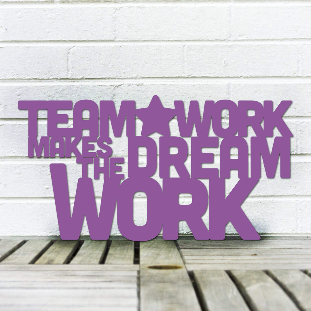 Spunky Fluff Proudly Handmade in South Dakota, USA Large / Purple Teamwork Makes the Dream Work