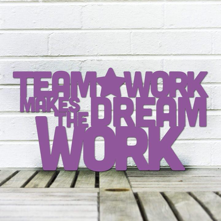 Spunky Fluff Proudly Handmade in South Dakota, USA Large / Purple Teamwork Makes the Dream Work
