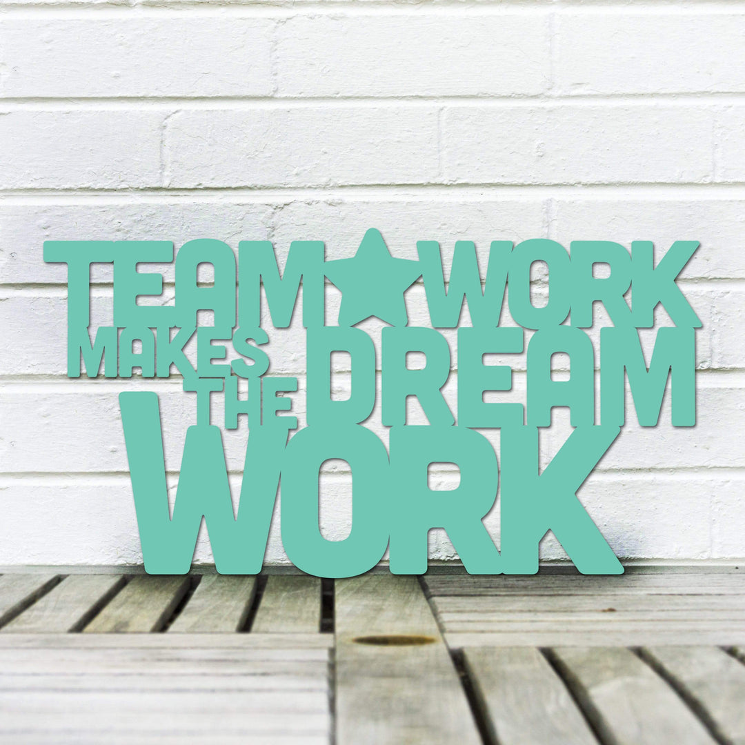 Spunky Fluff Proudly Handmade in South Dakota, USA Large / Turquoise Teamwork Makes the Dream Work