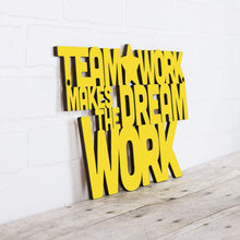 Load image into Gallery viewer, Spunky Fluff Proudly Handmade in South Dakota, USA Large / Yellow Teamwork Makes the Dream Work

