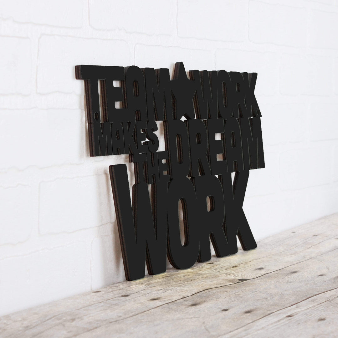Spunky Fluff Proudly Handmade in South Dakota, USA Medium / Black Teamwork Makes the Dream Work