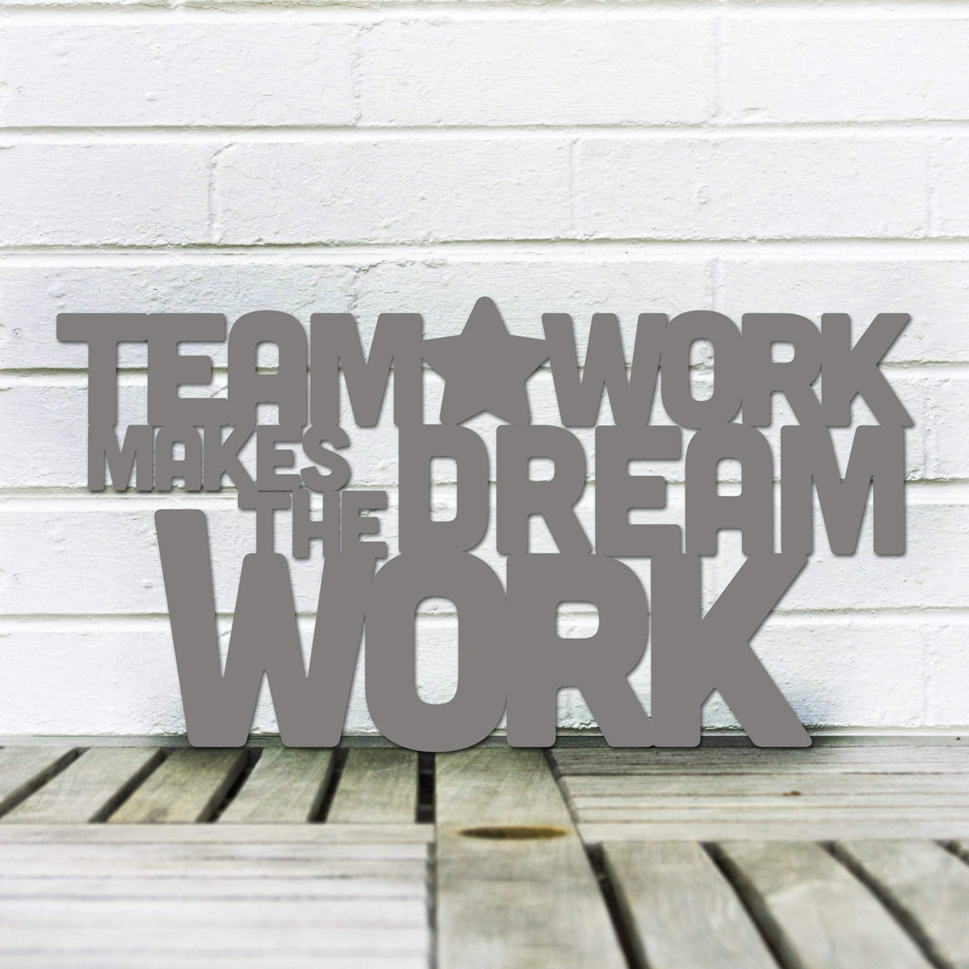 Spunky Fluff Proudly Handmade in South Dakota, USA Medium / Charcoal Gray Teamwork Makes the Dream Work