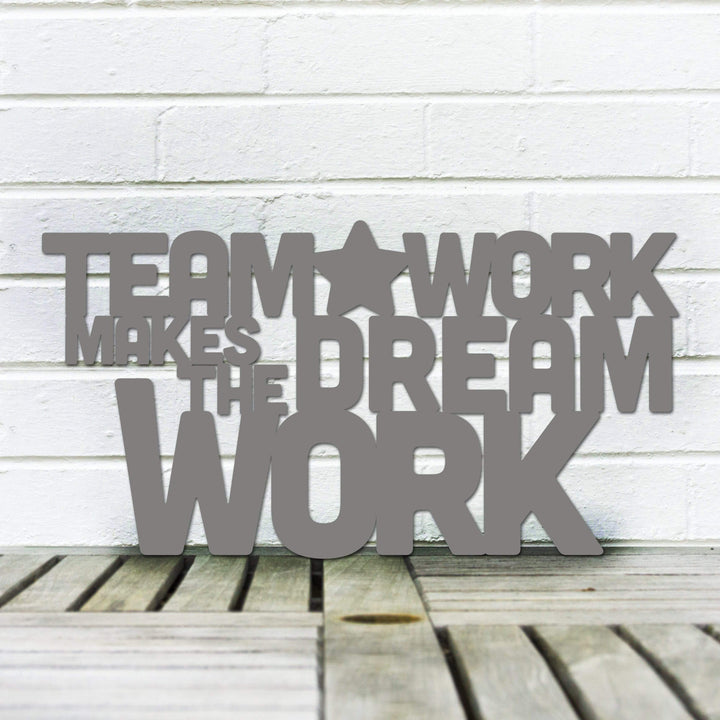Spunky Fluff Proudly Handmade in South Dakota, USA Medium / Charcoal Gray Teamwork Makes the Dream Work