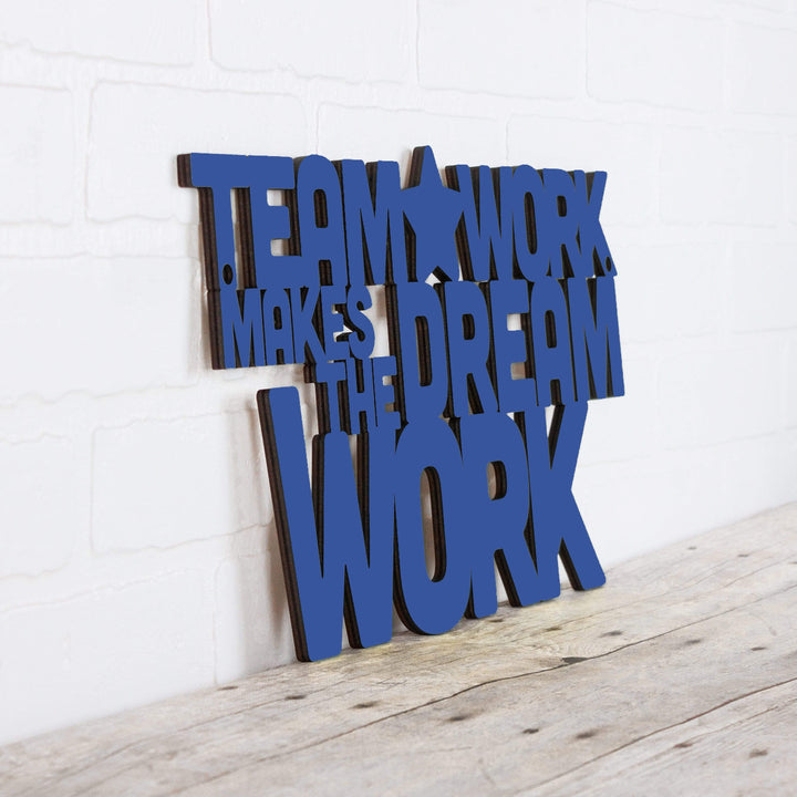 Spunky Fluff Proudly Handmade in South Dakota, USA Medium / Cobalt Blue Teamwork Makes the Dream Work