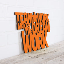 Load image into Gallery viewer, Spunky Fluff Proudly Handmade in South Dakota, USA Medium / Orange Teamwork Makes the Dream Work
