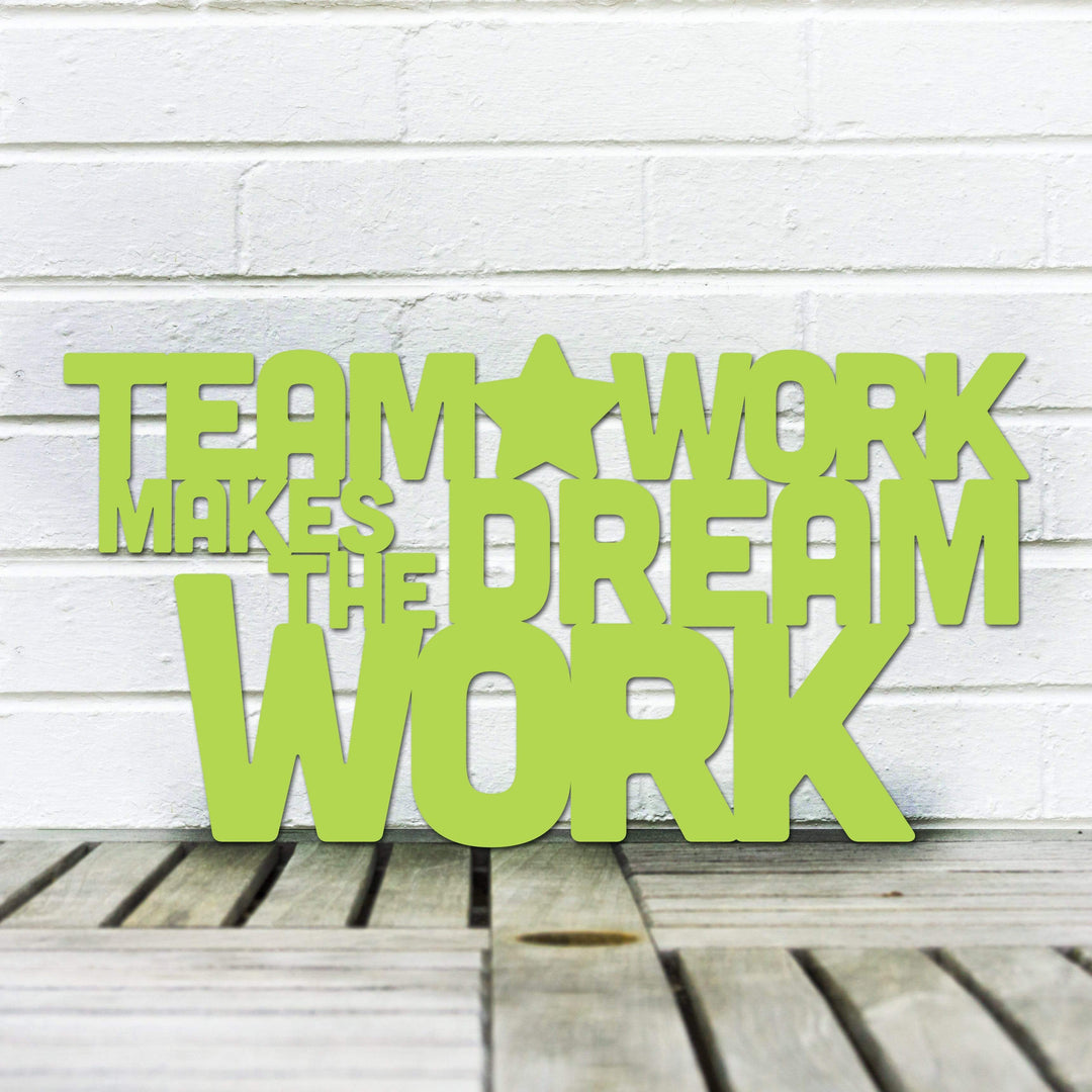 Spunky Fluff Proudly Handmade in South Dakota, USA Medium / Pear Green Teamwork Makes the Dream Work