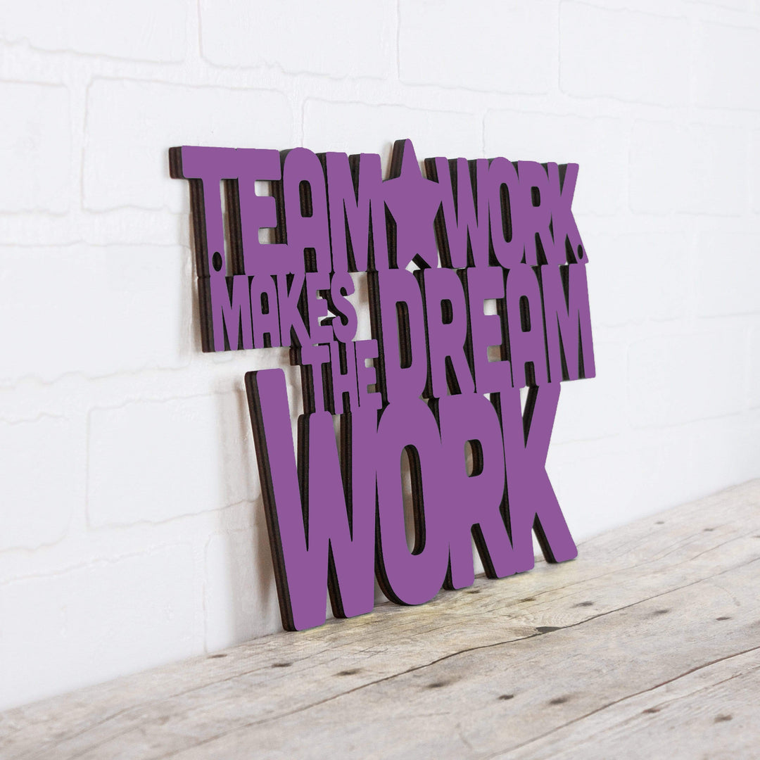 Spunky Fluff Proudly Handmade in South Dakota, USA Medium / Purple Teamwork Makes the Dream Work