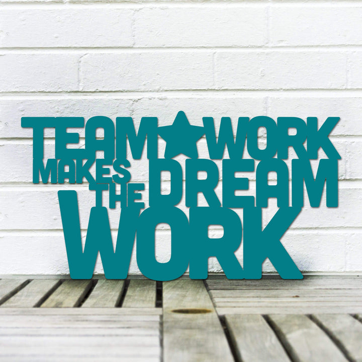 Spunky Fluff Proudly Handmade in South Dakota, USA Medium / Teal Teamwork Makes the Dream Work