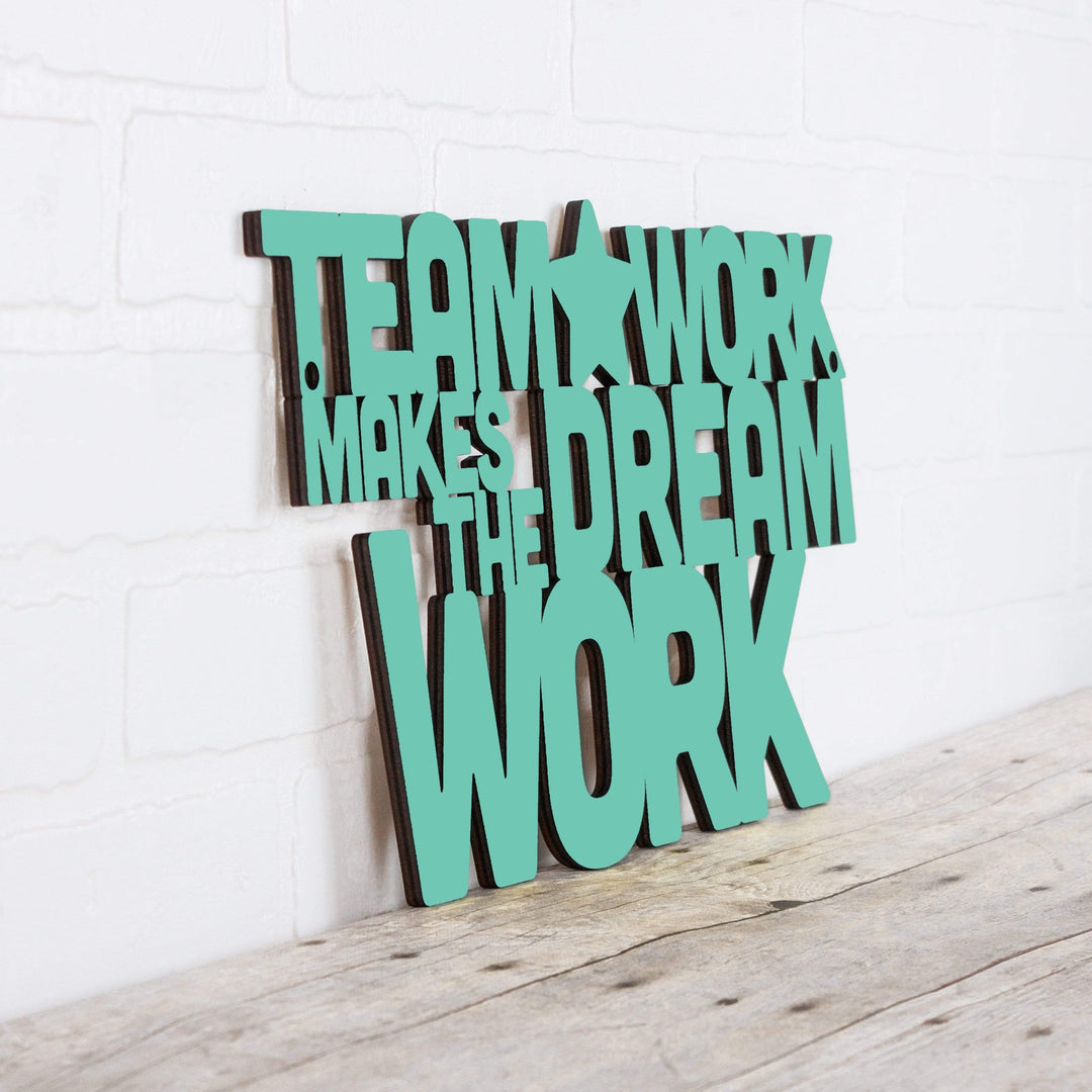 Spunky Fluff Proudly Handmade in South Dakota, USA Medium / Turquoise Teamwork Makes the Dream Work