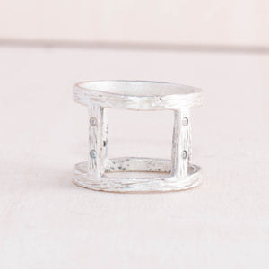 Saundra Messinger Textured 4 Bar Ring