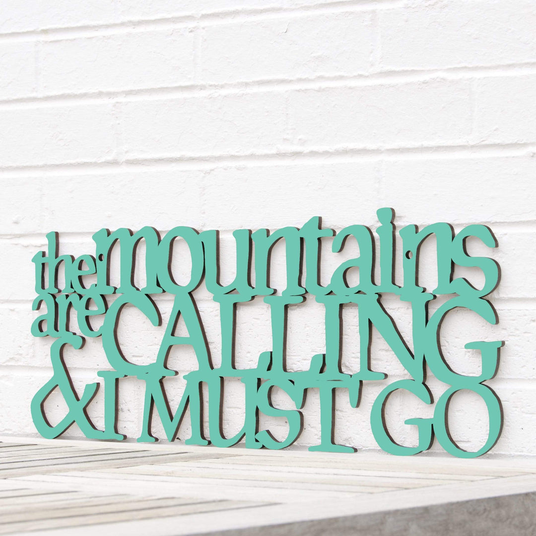 Spunky Fluff Proudly Handmade in South Dakota, USA Turquoise The Mountains are Calling and I Must Go