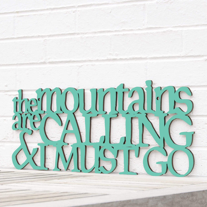 Spunky Fluff Proudly Handmade in South Dakota, USA Turquoise The Mountains are Calling and I Must Go
