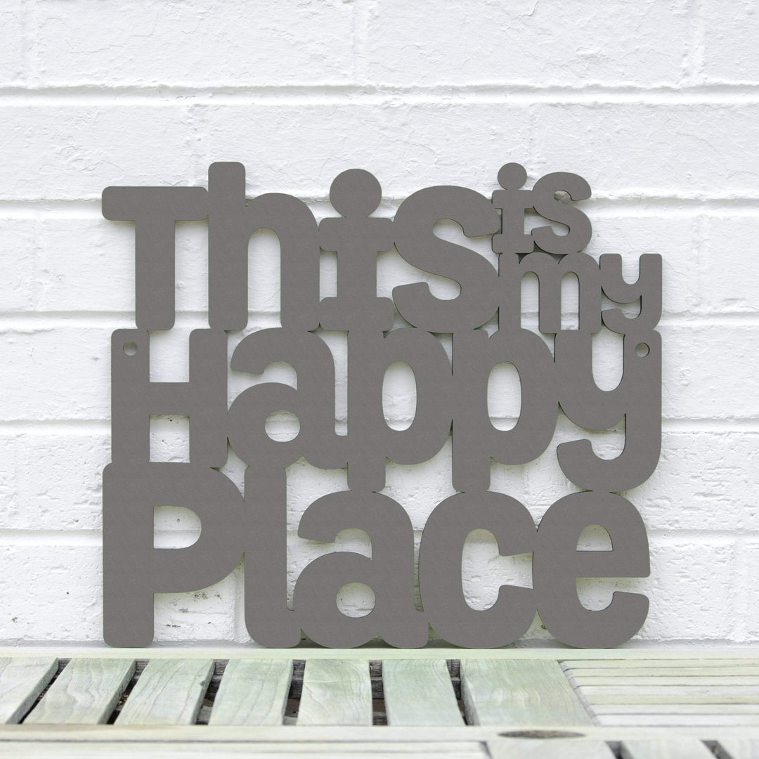 Spunky Fluff Proudly Handmade in South Dakota, USA Small / Charcoal Gray This is my Happy Place