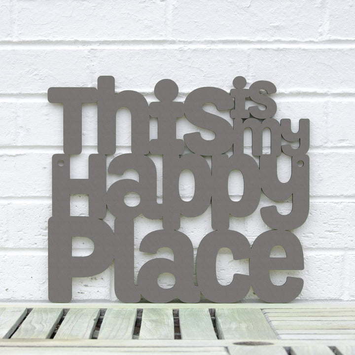 Spunky Fluff Proudly Handmade in South Dakota, USA Small / Charcoal Gray This is my Happy Place