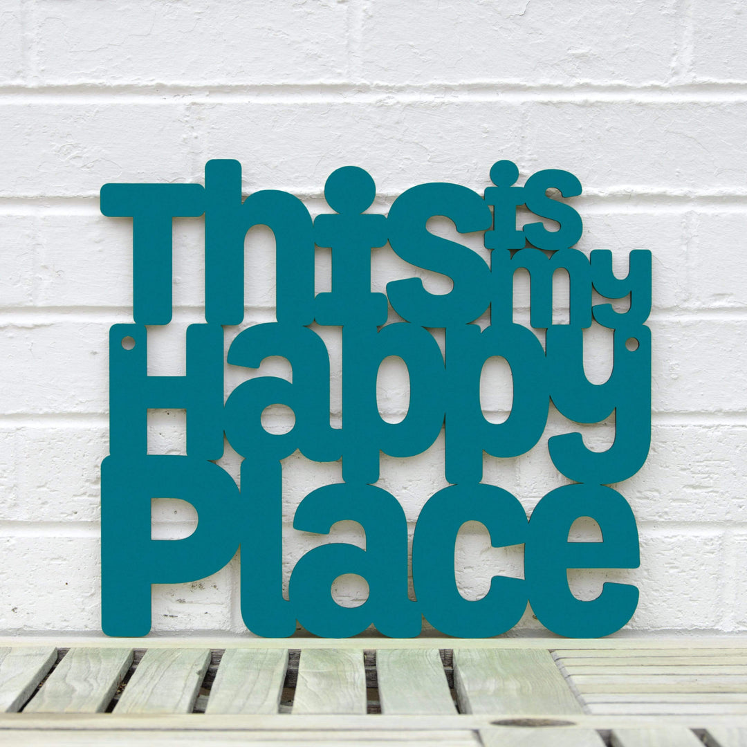 Spunky Fluff Proudly Handmade in South Dakota, USA Small / Teal This is my Happy Place