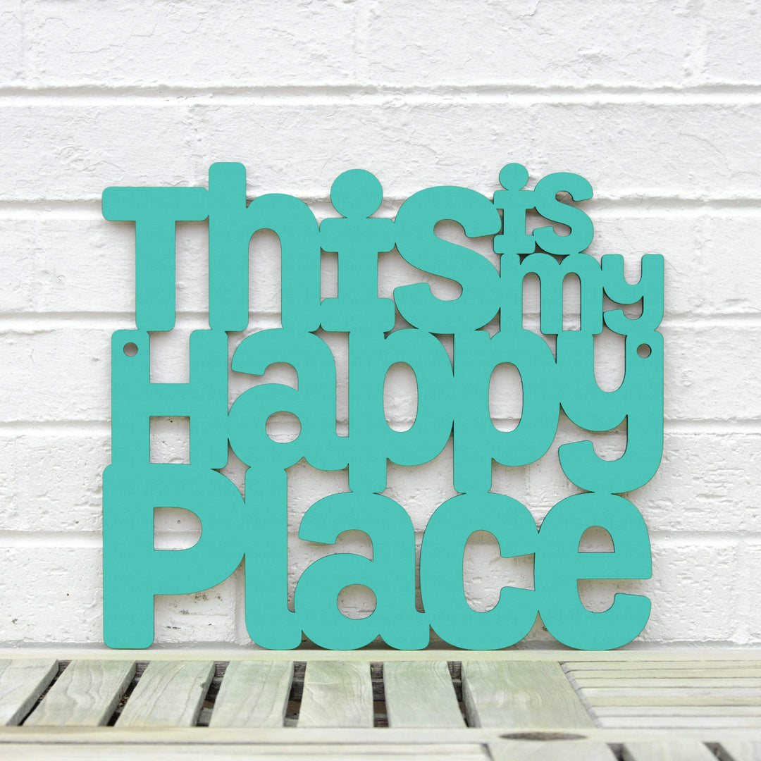 Spunky Fluff Proudly Handmade in South Dakota, USA Small / Turquoise This is my Happy Place