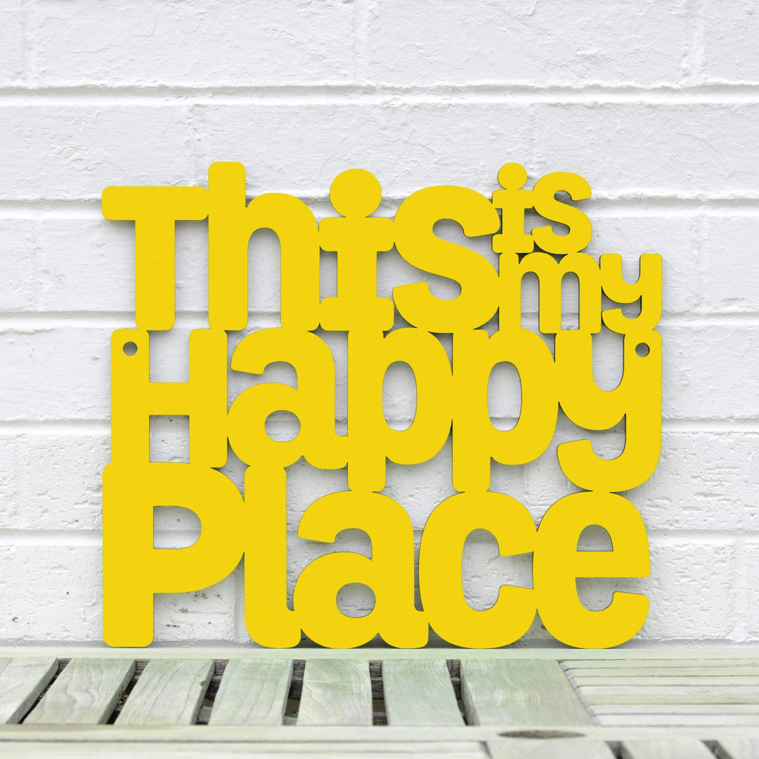Spunky Fluff Proudly Handmade in South Dakota, USA Small / Yellow This is my Happy Place