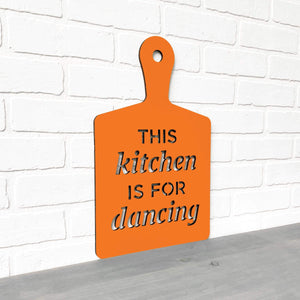 Spunky Fluff Proudly Handmade in South Dakota, USA Medium / Orange This Kitchen is for Dancing