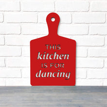 Load image into Gallery viewer, Spunky Fluff Proudly Handmade in South Dakota, USA Medium / Red This Kitchen is for Dancing
