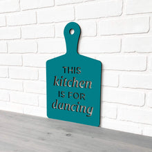 Load image into Gallery viewer, Spunky Fluff Proudly Handmade in South Dakota, USA Medium / Teal This Kitchen is for Dancing
